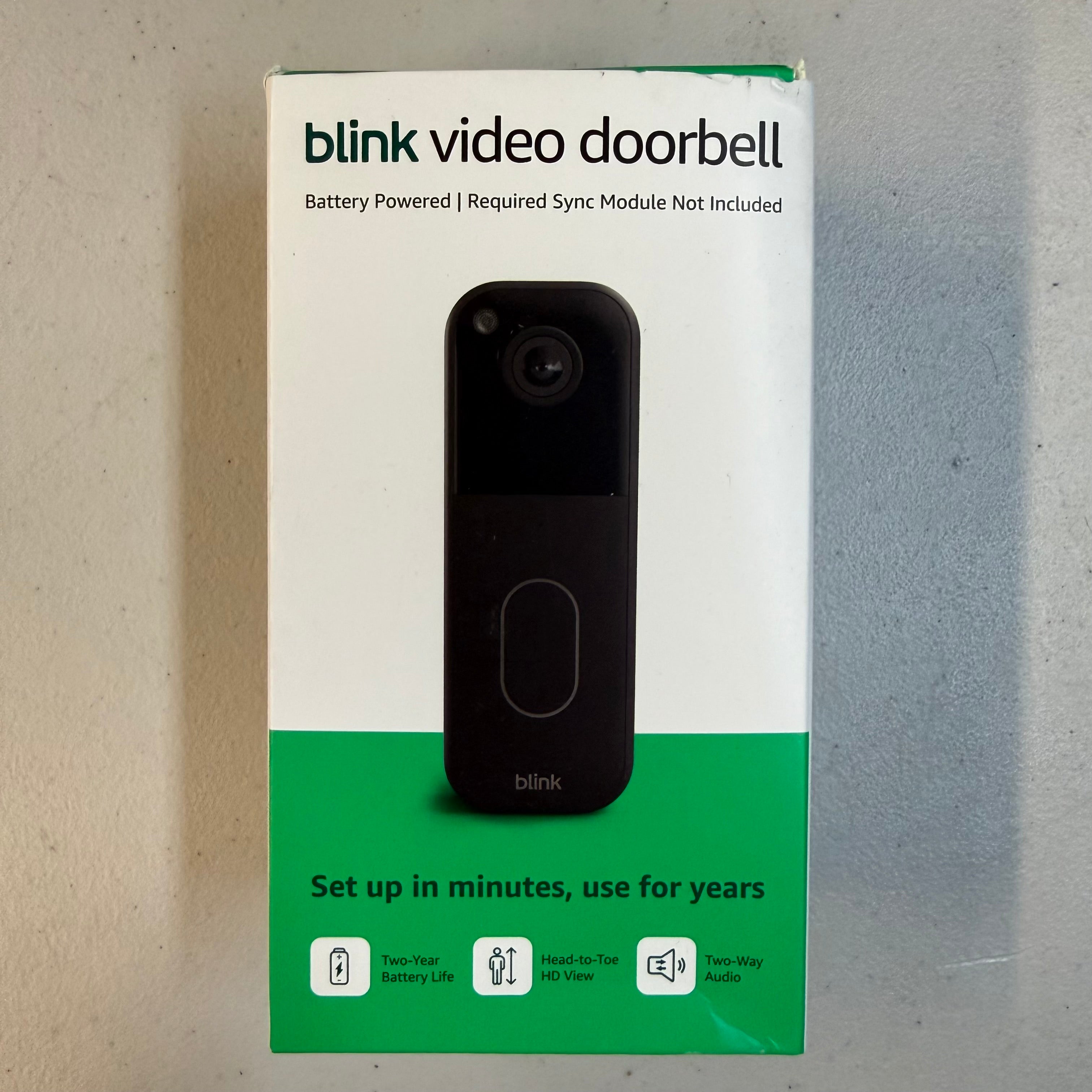 Blink Video Doorbell - 2nd Generation, Battery Powered (Open Box - Like New)