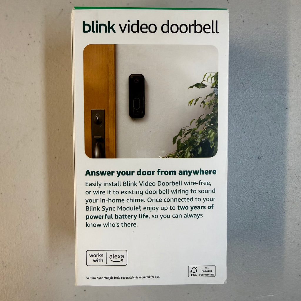 Blink Video Doorbell - 2nd Generation, Battery Powered (Open Box - Like New)