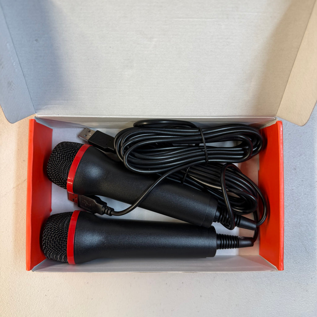 USB Gaming Microphone 2-Pack - 4 Meter Cable for Wii/PS4/PS3/Xbox/Switch/PC (Open Box - Like New)