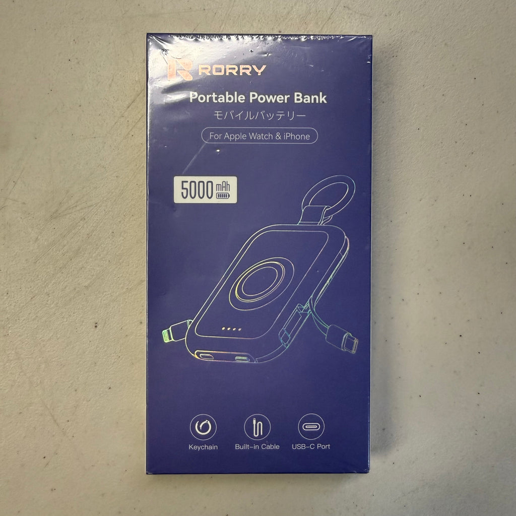 RORRY 5000mAh Portable Power Bank for Apple Watch & iPhone (Brand New)