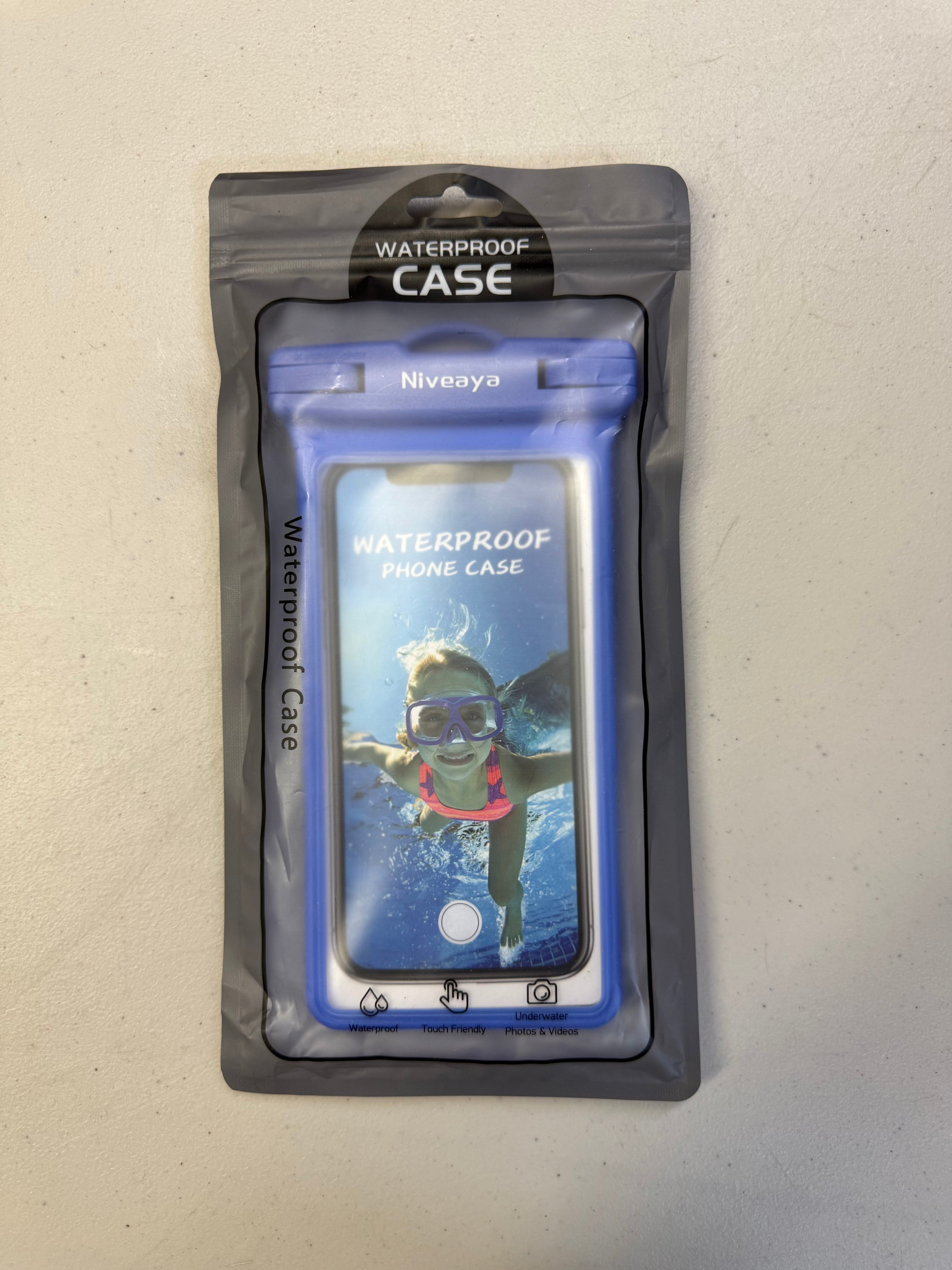 Niveaya Waterproof Phone Case - Universal Underwater Pouch (Blue)