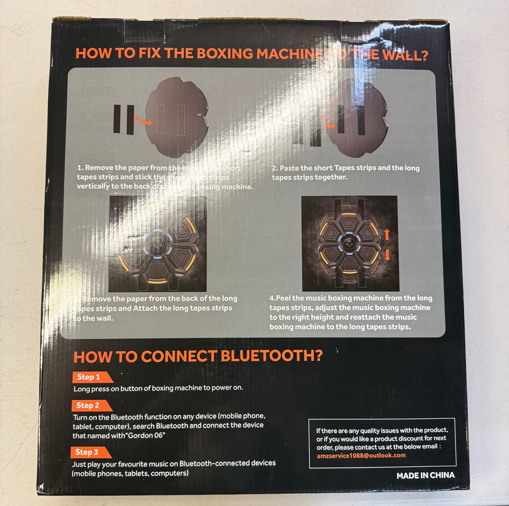 Music Boxing Machine with LED Lights & Bluetooth - Smart Fitness Trainer (Open Box - Like New)