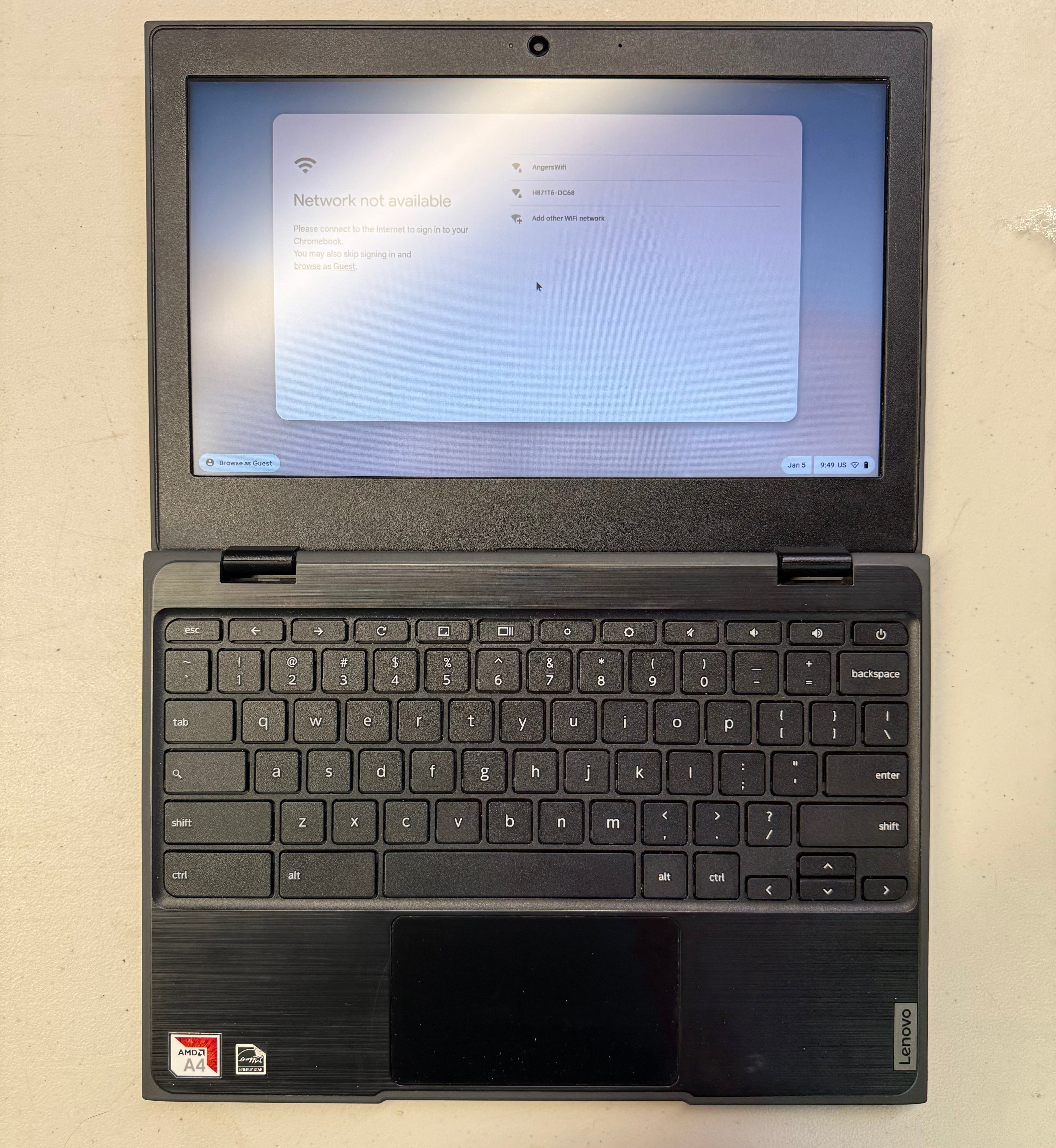 Lenovo 100e Chromebook 2nd Gen - AMD A4, 4GB RAM, 32GB eMMC (Open Box - Good Condition)