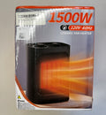 1500W Ceramic Fan Heater - Portable Space Heater with Thermostat (Grade A - Box Damaged)