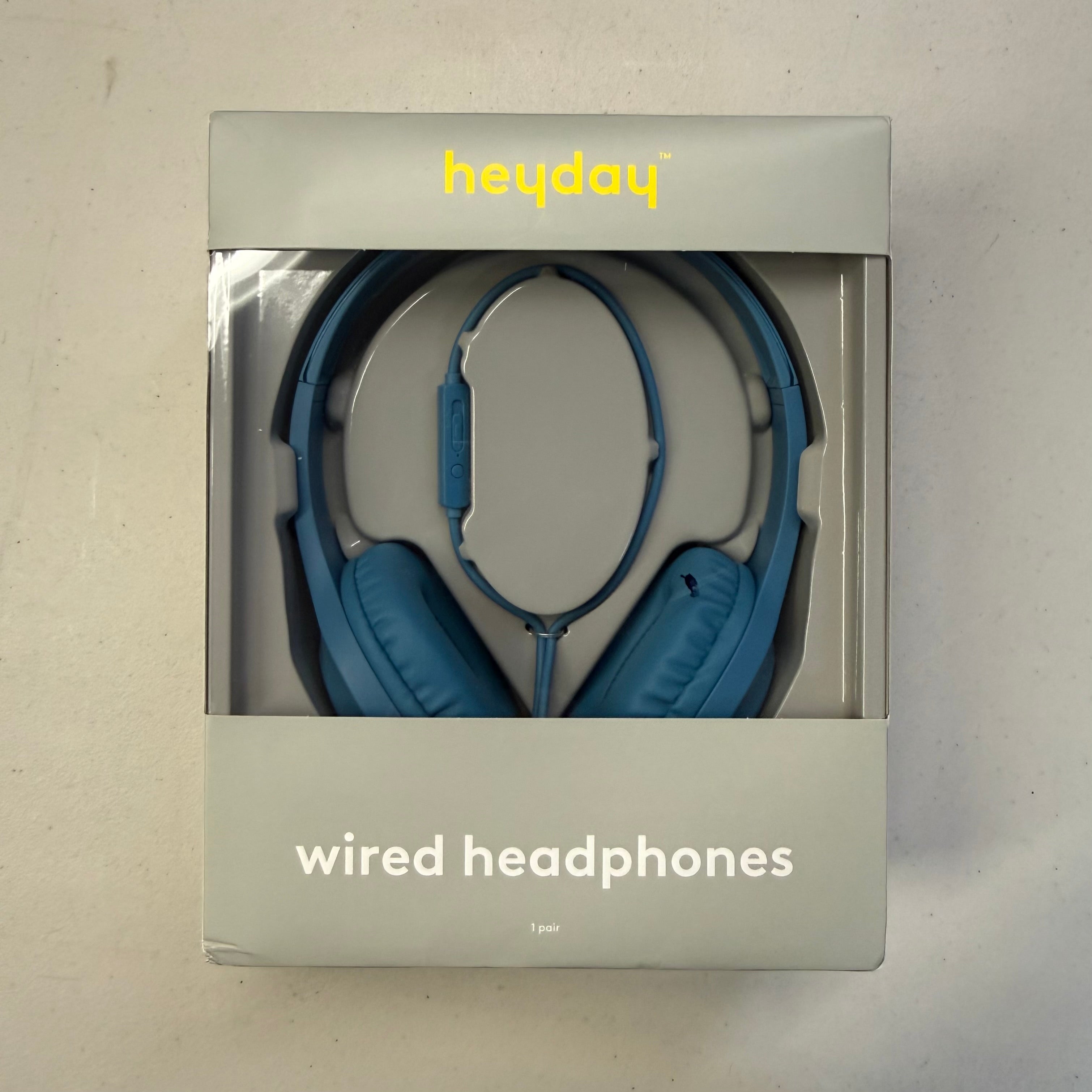 Heyday Wired Headphones with Microphone & Remote - Blue (Open Box - Like New)