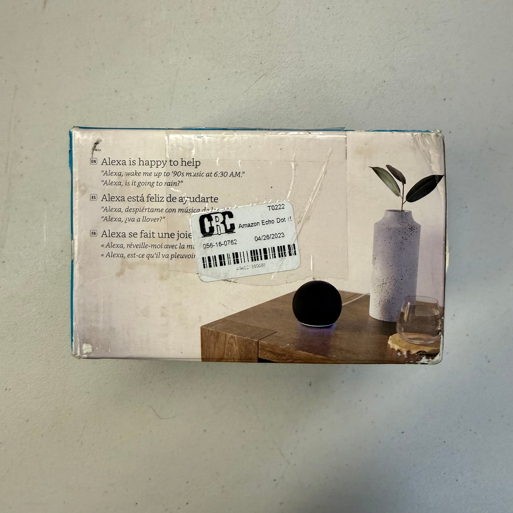 Amazon Echo Dot (5th Generation) Smart Speaker with Alexa - Charcoal (Open Box - Like New, Box Worn)