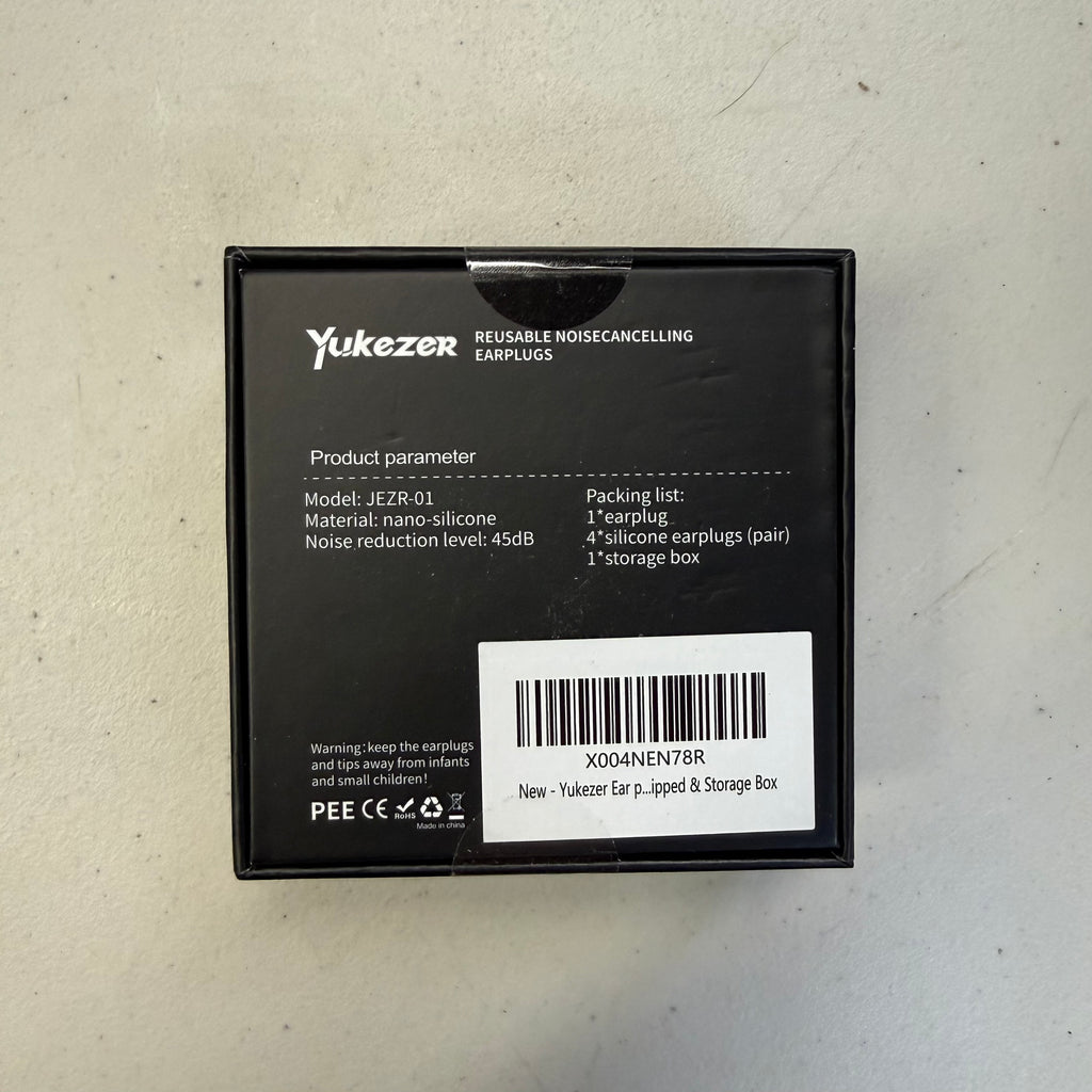 Yukezer Reusable Noise-Cancelling Earplugs - 45dB NRR Silicone Sleep Earplugs (Brand New)