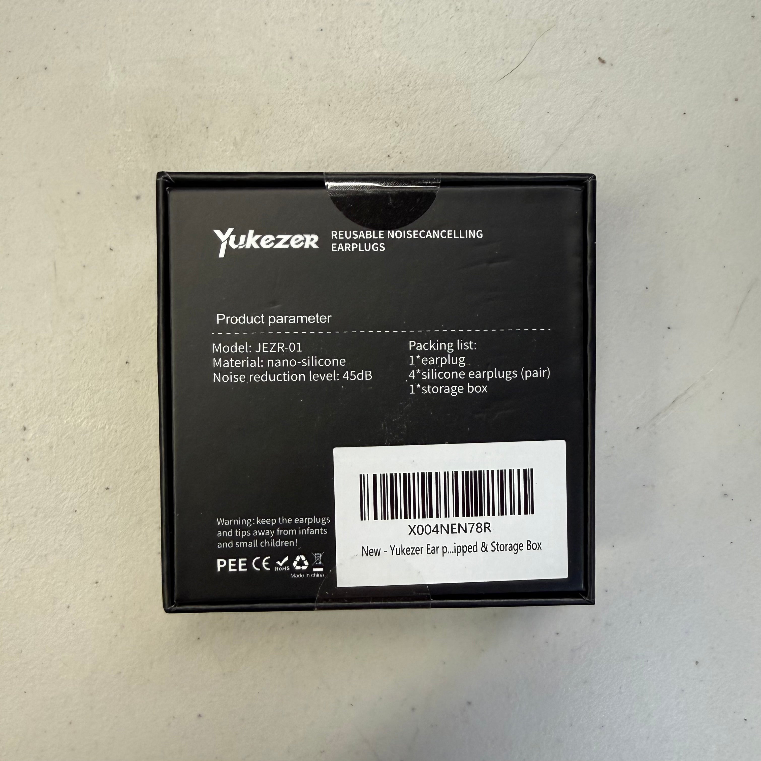 Yukezer Reusable Noise-Cancelling Earplugs - 45dB NRR Silicone Sleep Earplugs (Brand New)