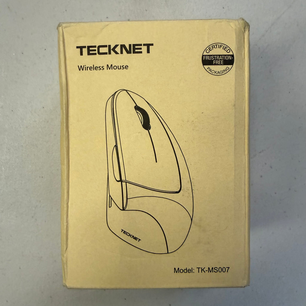 TECKNET Ergonomic Wireless Mouse - Vertical Design (Open Box - Like New, Box Worn)