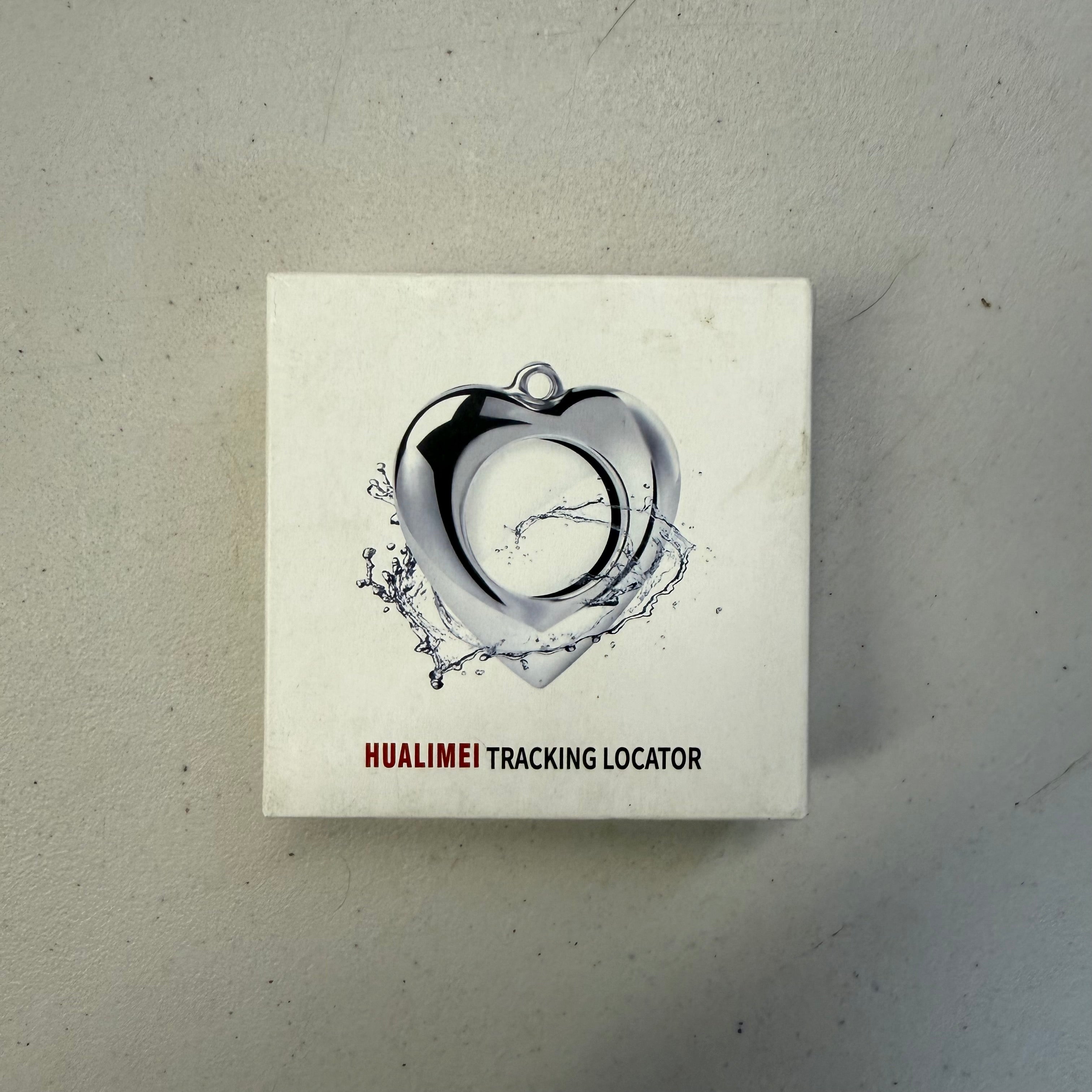 HUALIMEI AirTag Protective Case - Heart Shape Silver (Open Box - Like New)