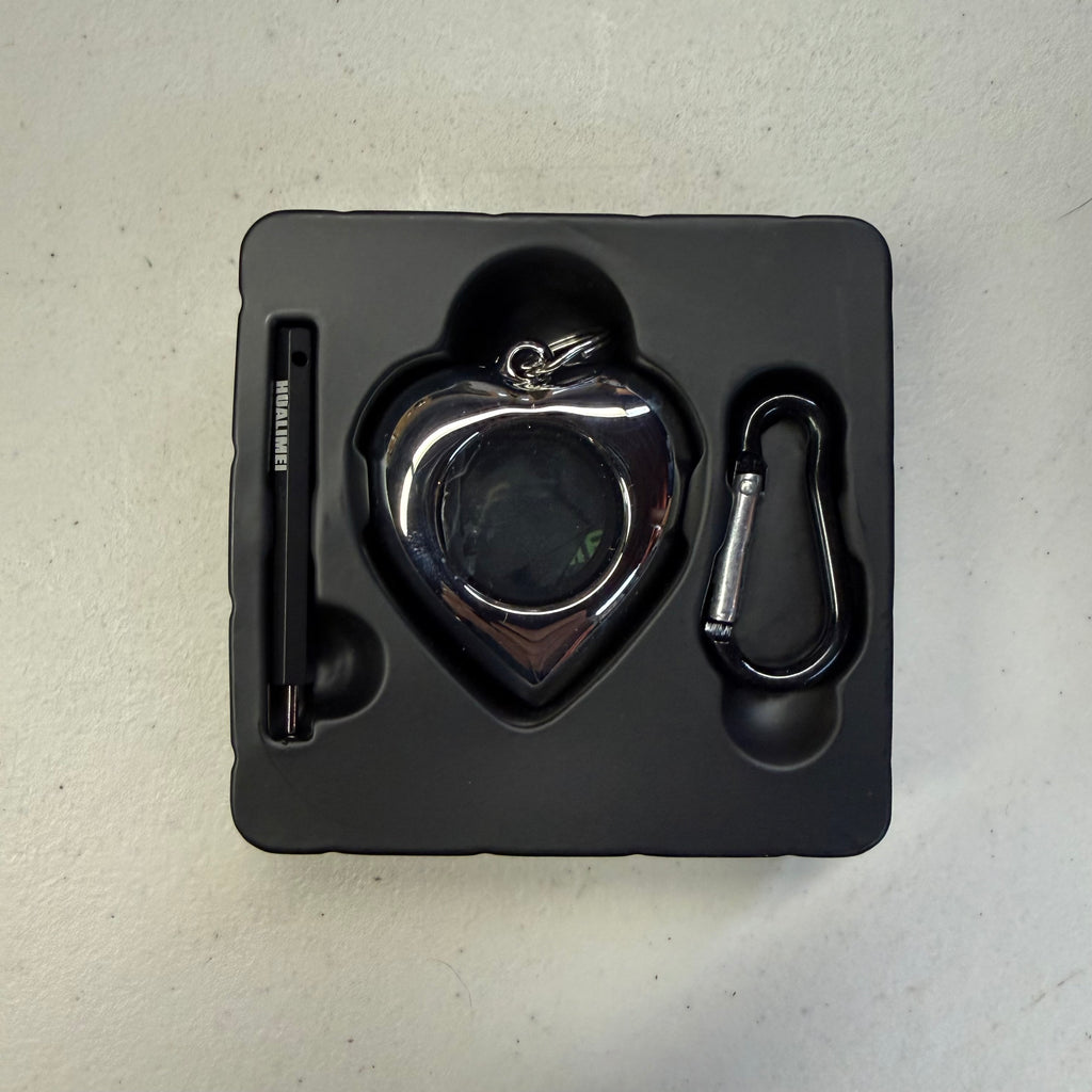 HUALIMEI AirTag Protective Case - Heart Shape Silver (Open Box - Like New)
