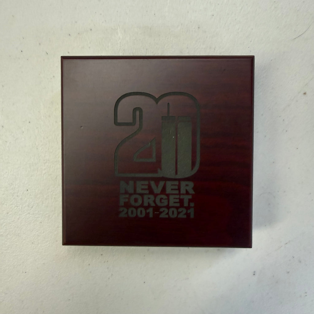 9/11 20th Anniversary Commemorative Challenge Coin - Never Forget 2001-2021 (Open Box - Like New)