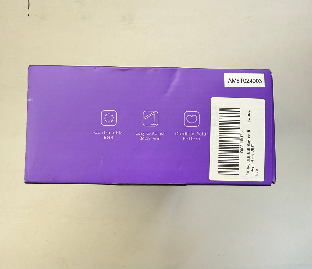 AMPLIGAME Fifine AM8T Gaming Microphone Kit - RGB USB/XLR (Open Box - Like New)