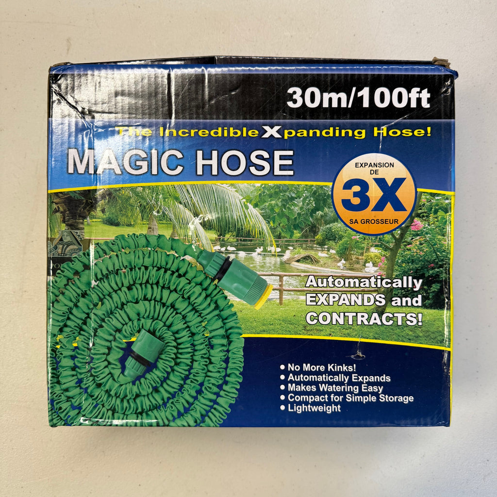 Magic Hose 100ft Expandable Garden Hose - 3X Expansion (Open Box - Like New)