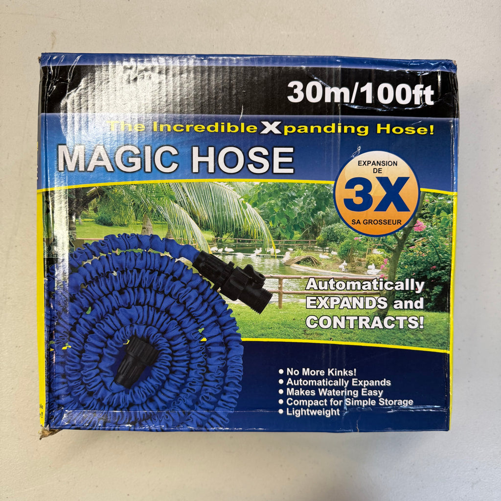 Magic Hose 100ft Expandable Garden Hose - 3X Expansion (Open Box - Like New)