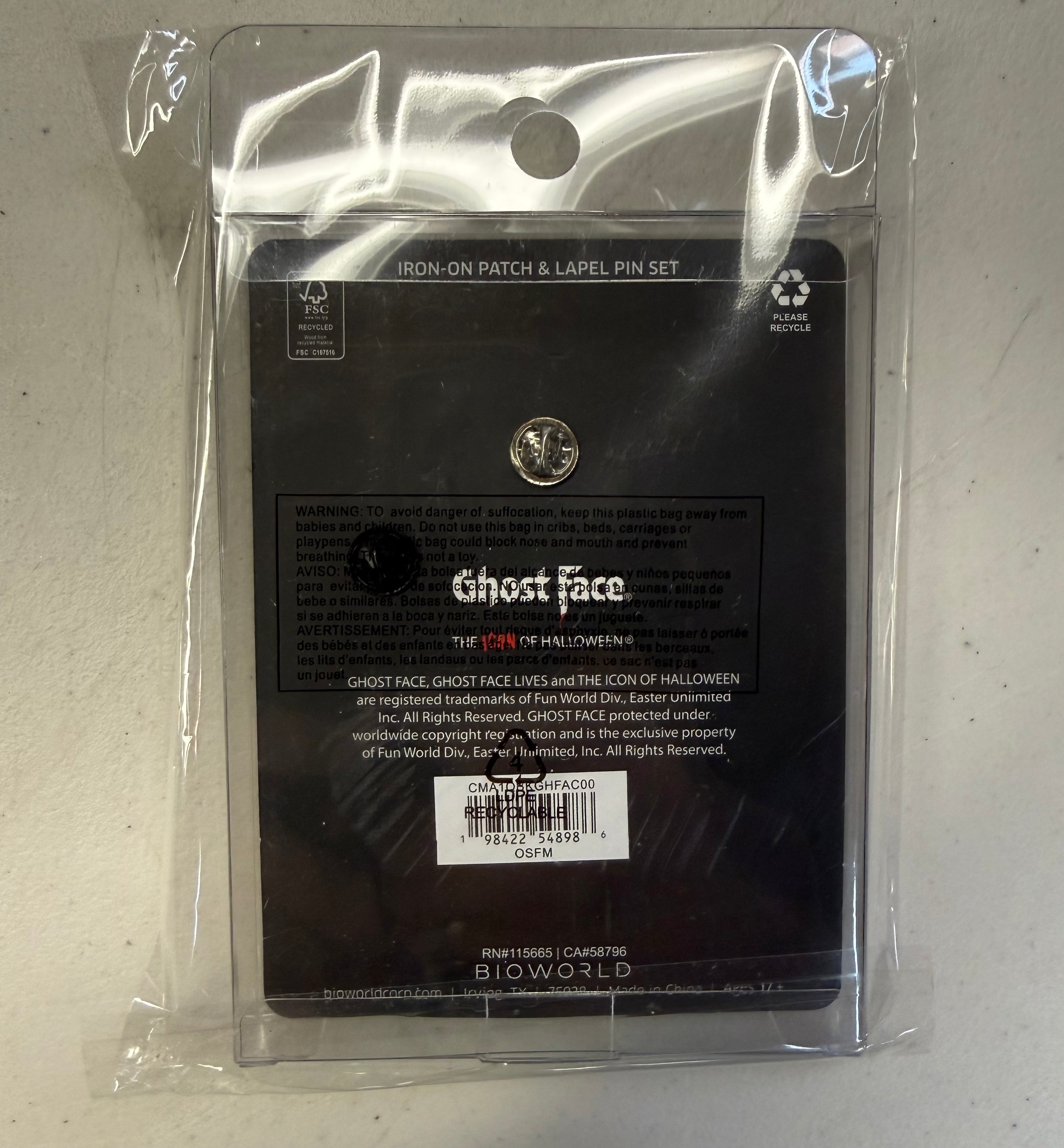 Horror Movie Pin Collection Bundle - Chucky & Ghost Face (Brand New)