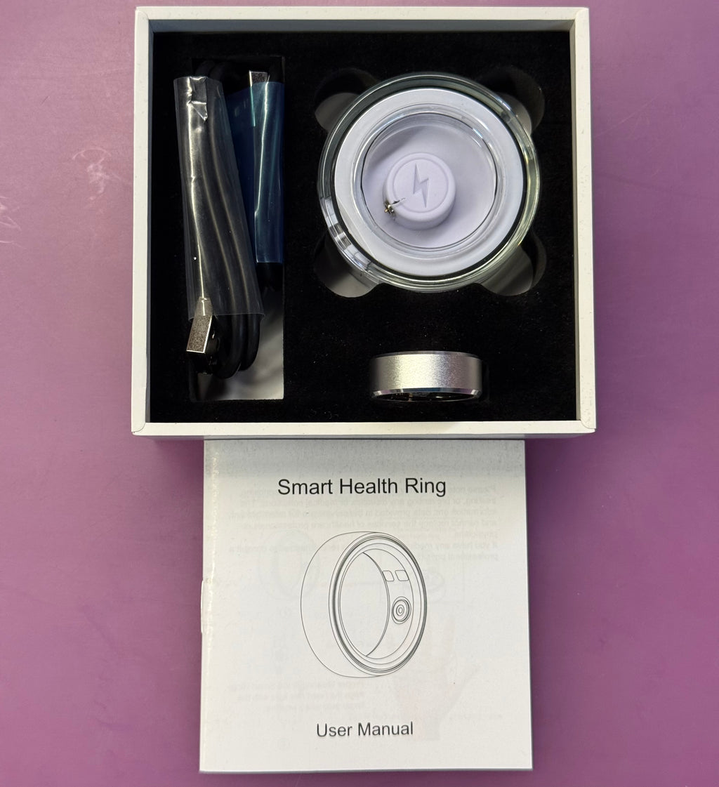 Smart Health Ring - Silver Size 8 (Open Box - Like New)