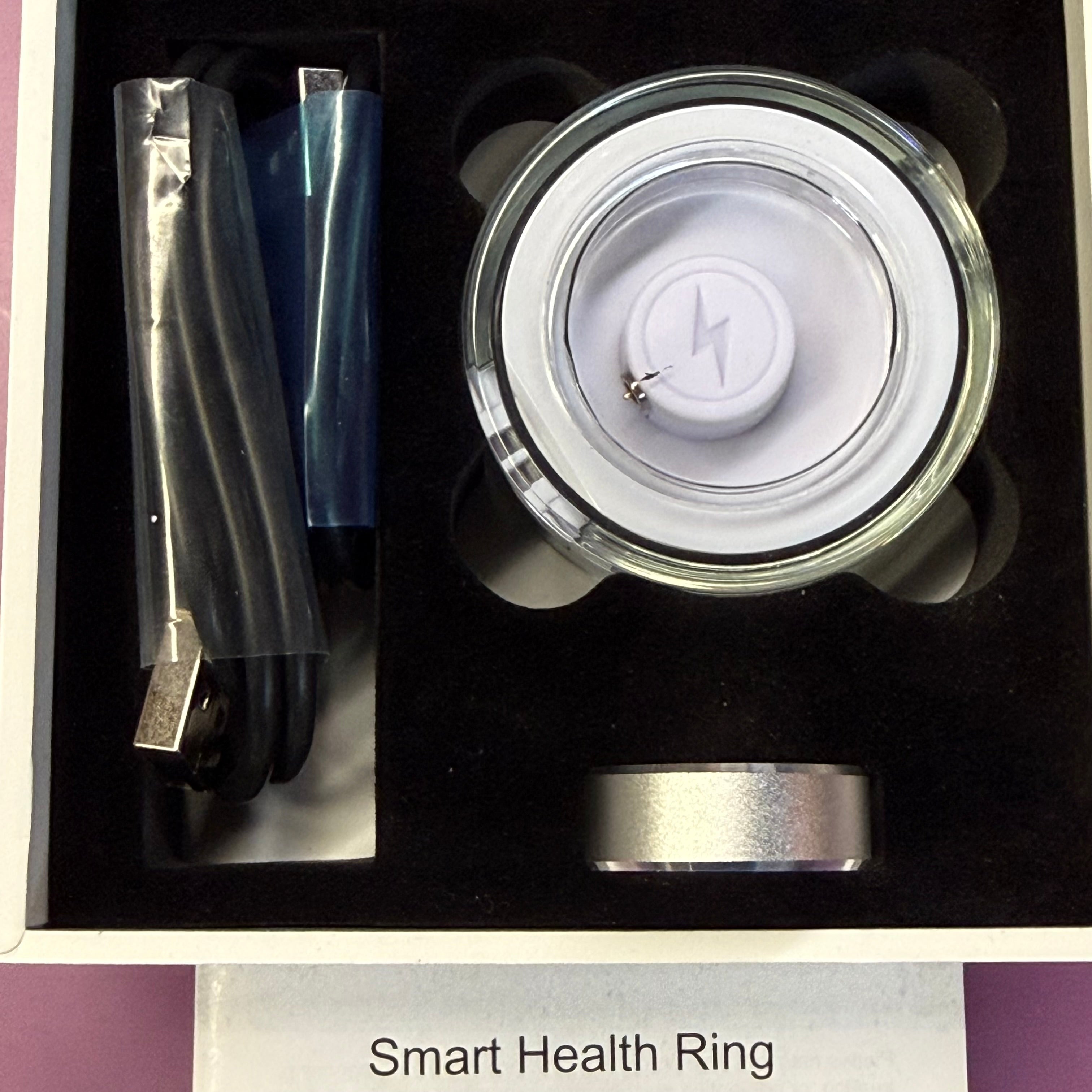 Smart Health Ring - Silver Size 8 (Open Box - Like New)
