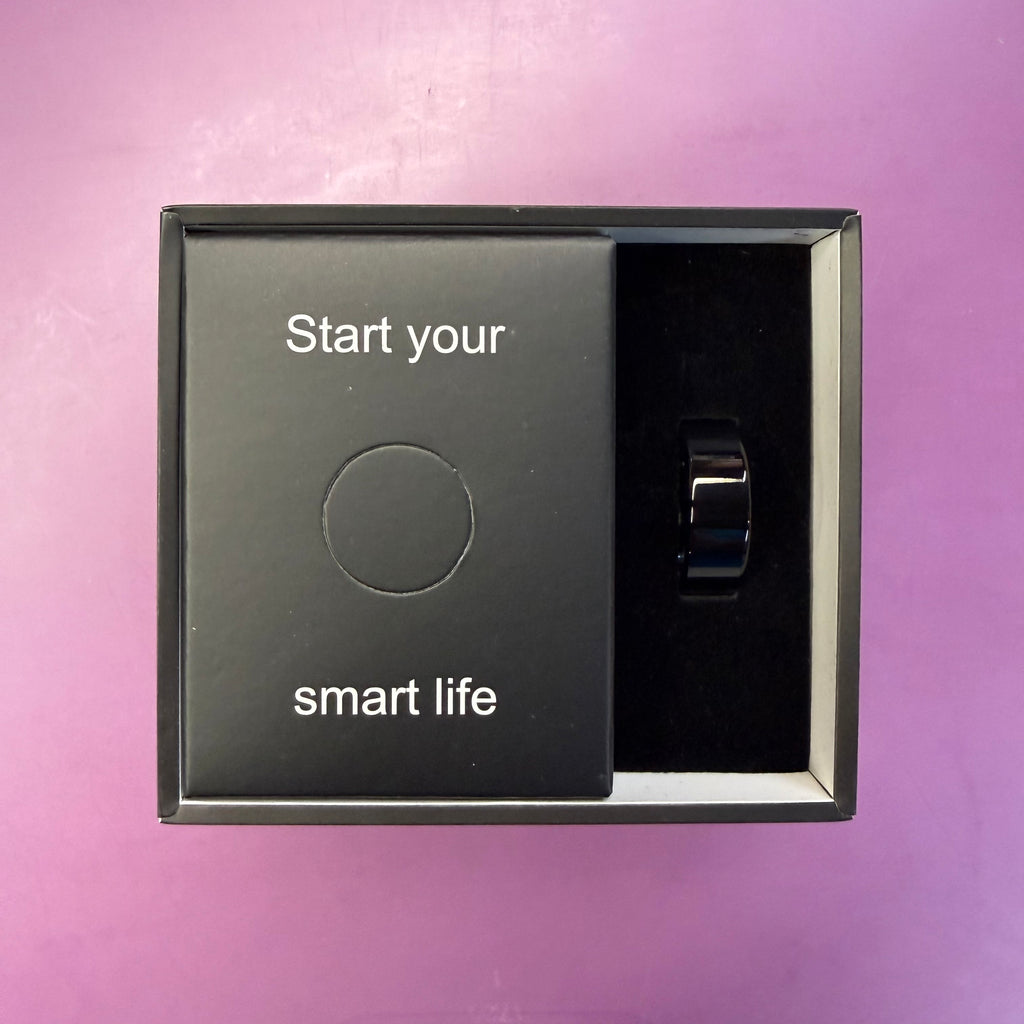 Smart Health Ring - Black Size 9 (Open Box - Like New, Never Worn)