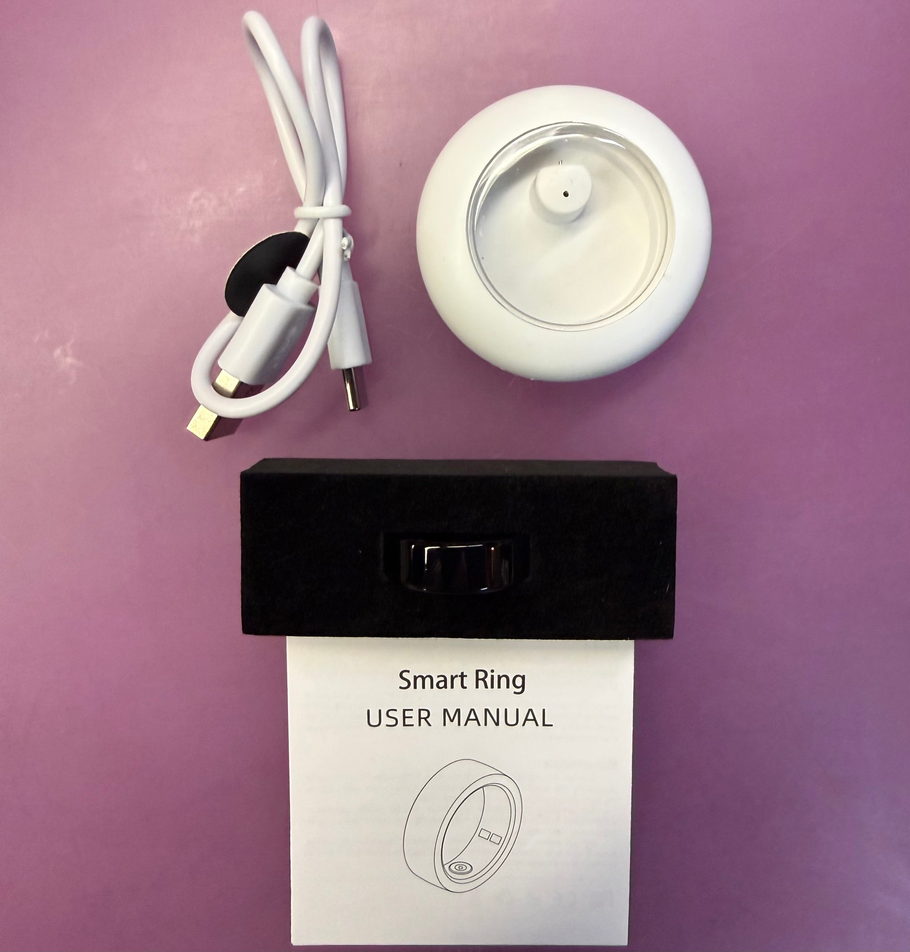 Smart Health Ring - Black Size 9 (Open Box - Like New, Never Worn)