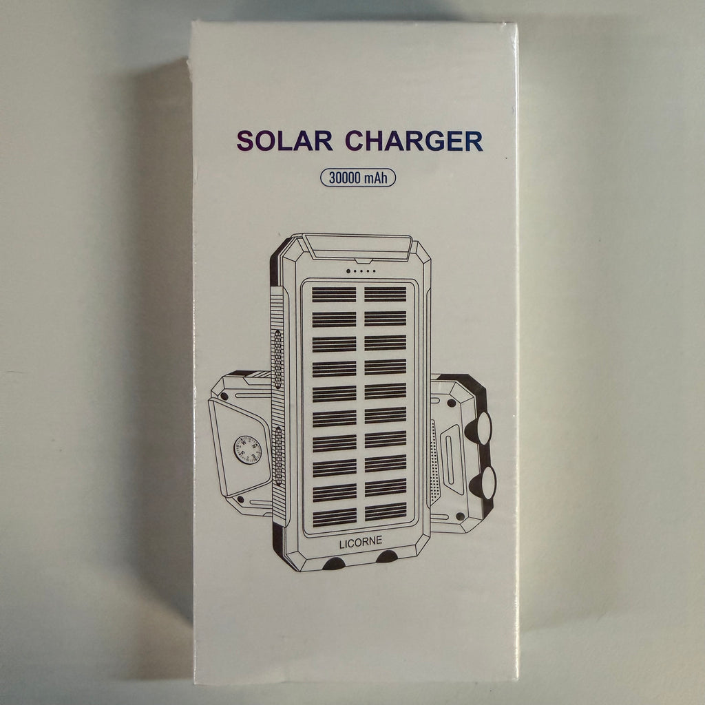 Solar Charger Power Bank 30000mAh - Portable Solar Battery Charger (New in Box)