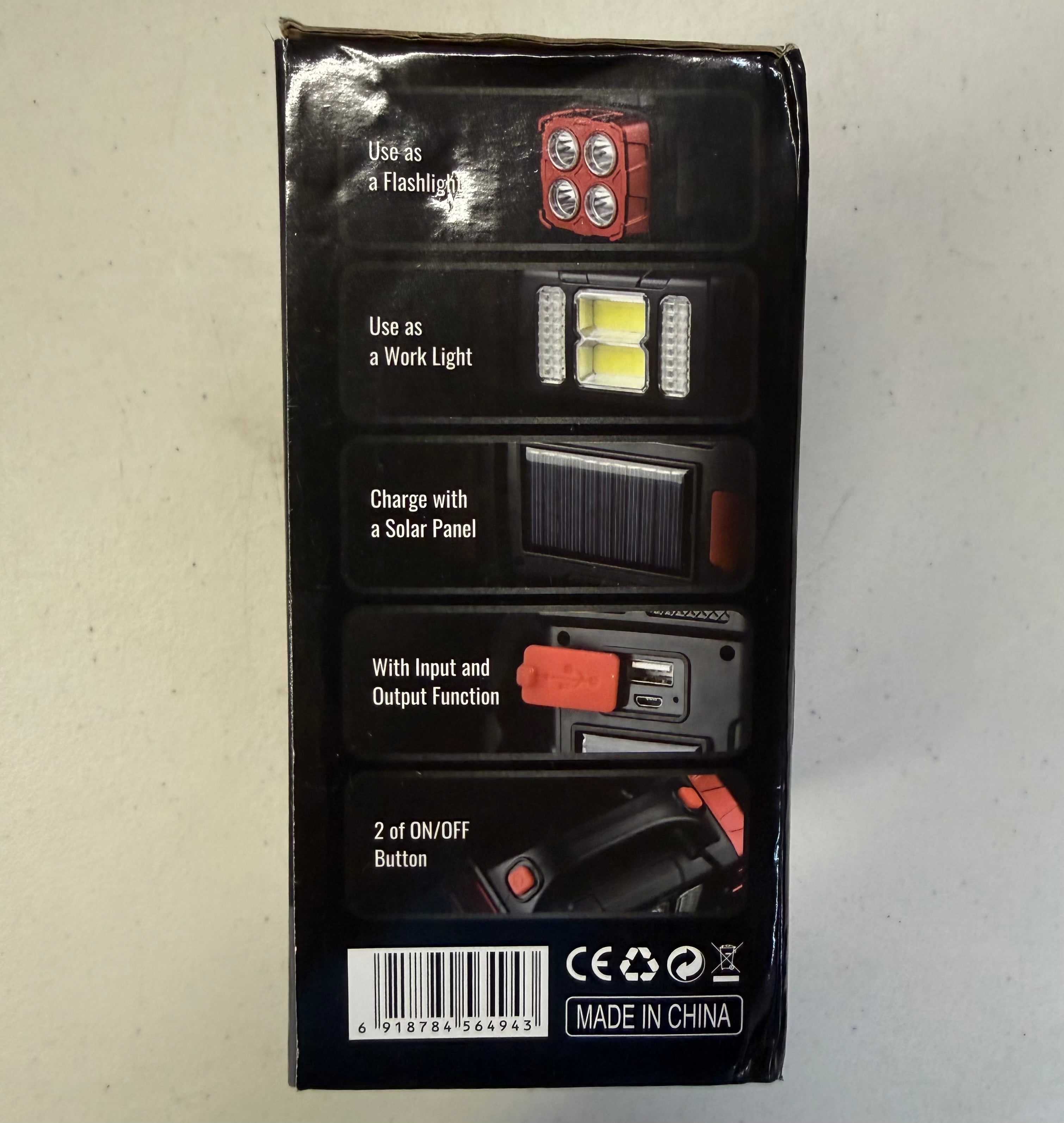 Rechargeable LED Work Light & Flashlight - Portable Camping Lantern (Open Box - Like New)