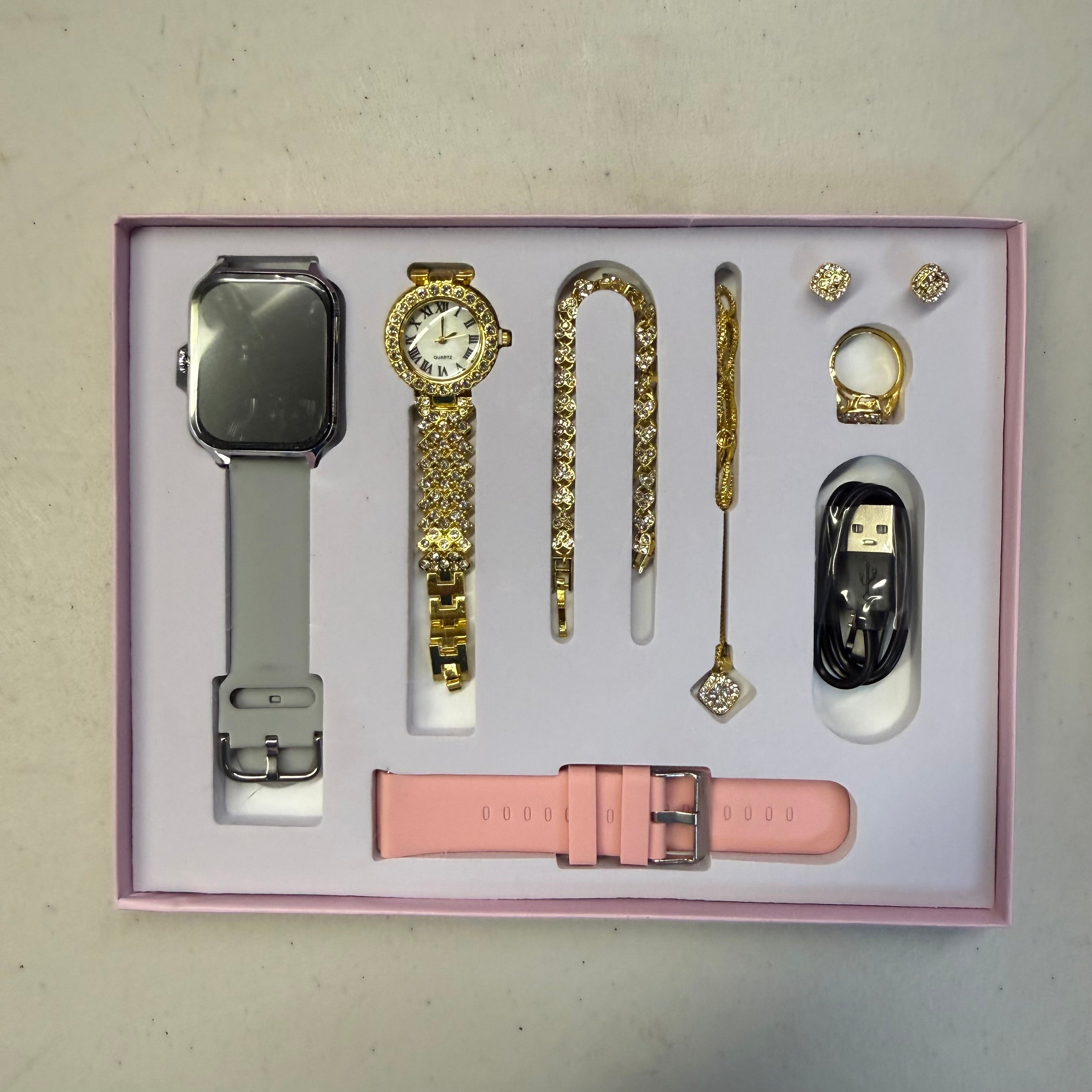A58 Plus Smart Watch Gift Set with Jewelry - 2.02" Screen (Open Box - Like New)