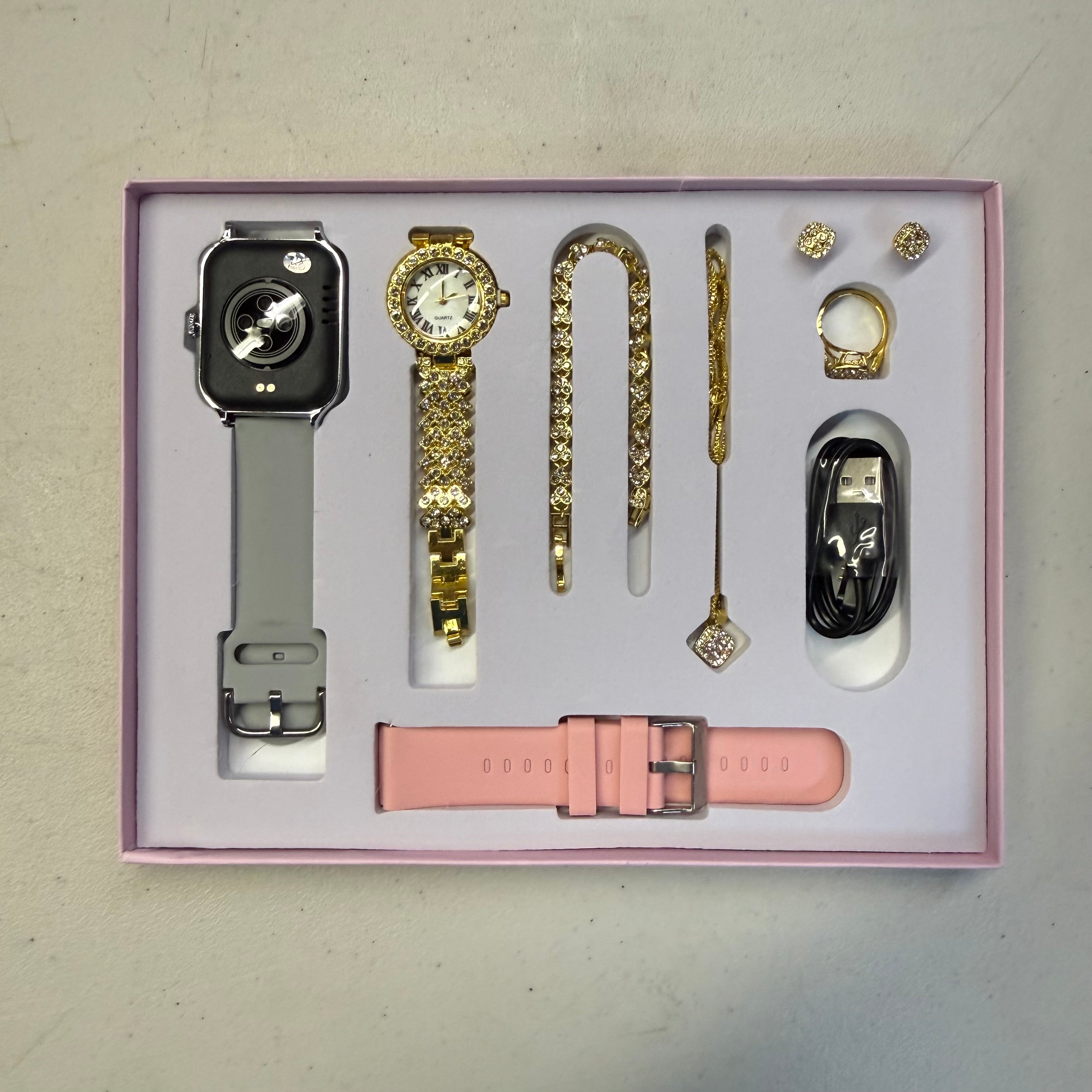 A58 Plus Smart Watch Gift Set with Jewelry - 2.02" Screen (Open Box - Like New)