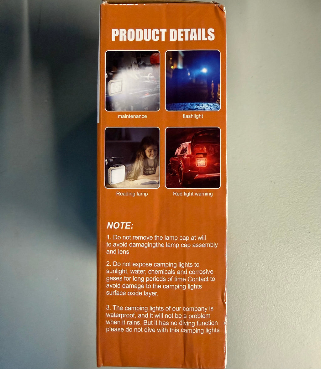 Solar Portable Lamp LED 7739-L with Toolkit (Open Box, Like New)