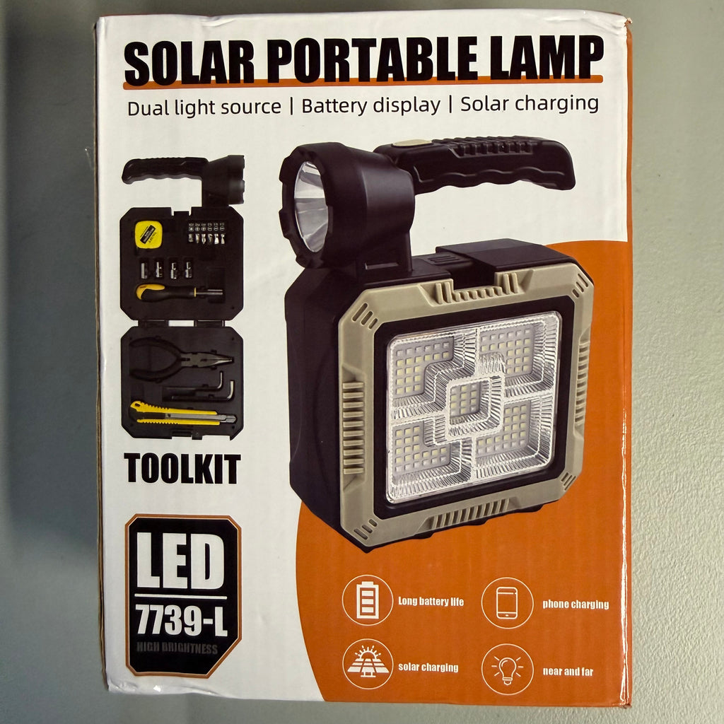 Solar Portable Lamp LED 7739-L with Toolkit (Open Box, Like New)