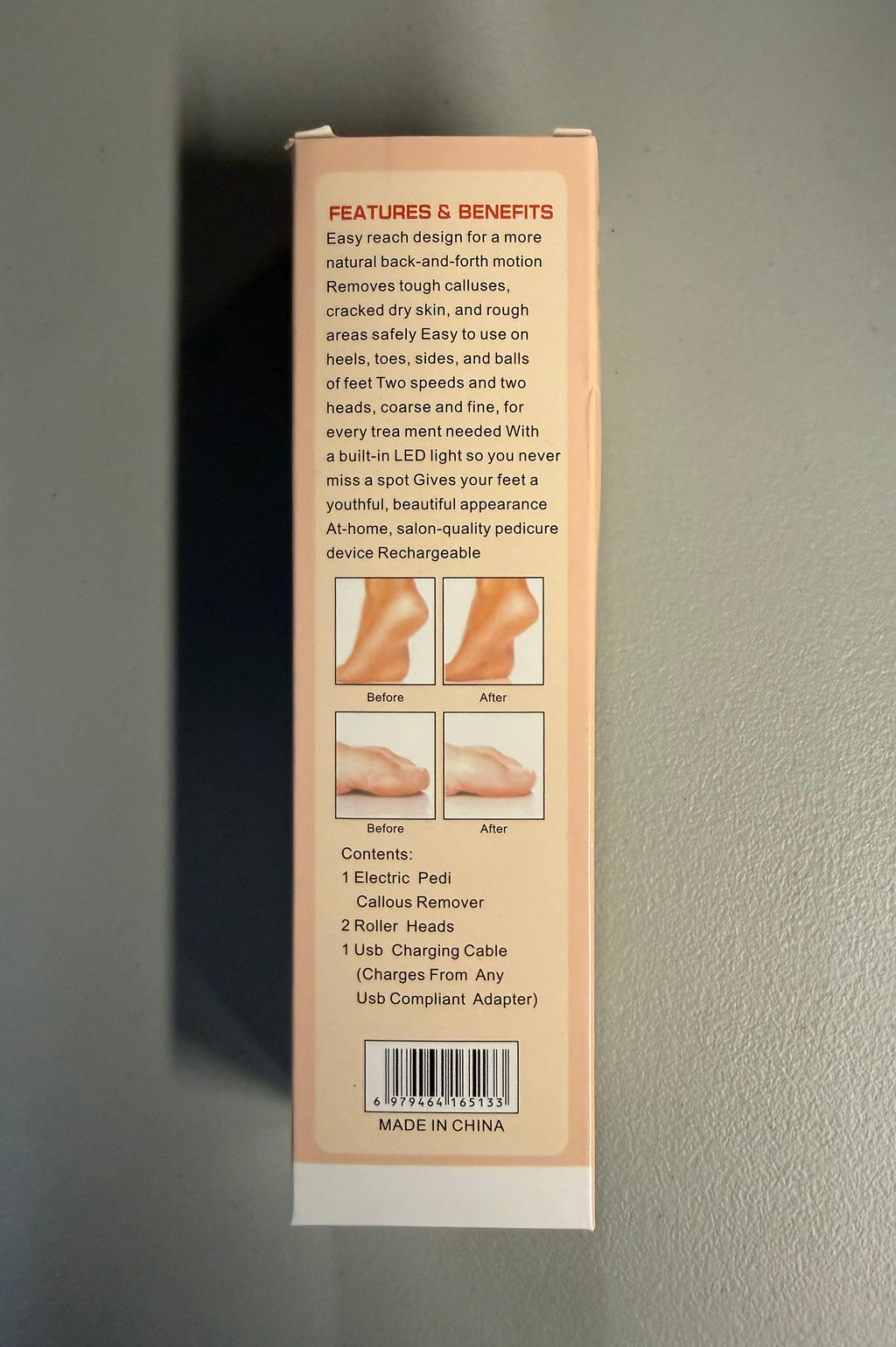 Electric Pedi Callous Remover - Dual Speed with LED Light (Open Box, Like New)