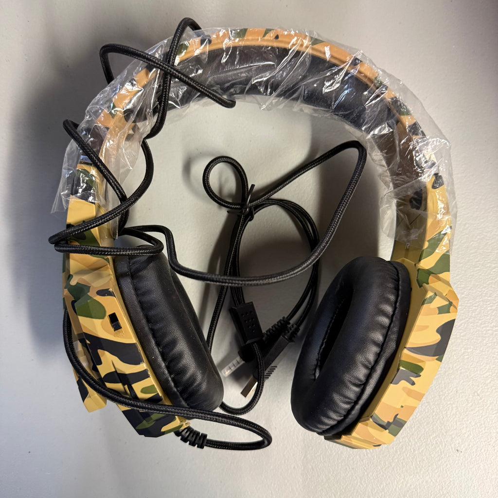 KOTION EACH G9000 Pro Gaming Headset - Camo with LED Light (Open Box, Like New)