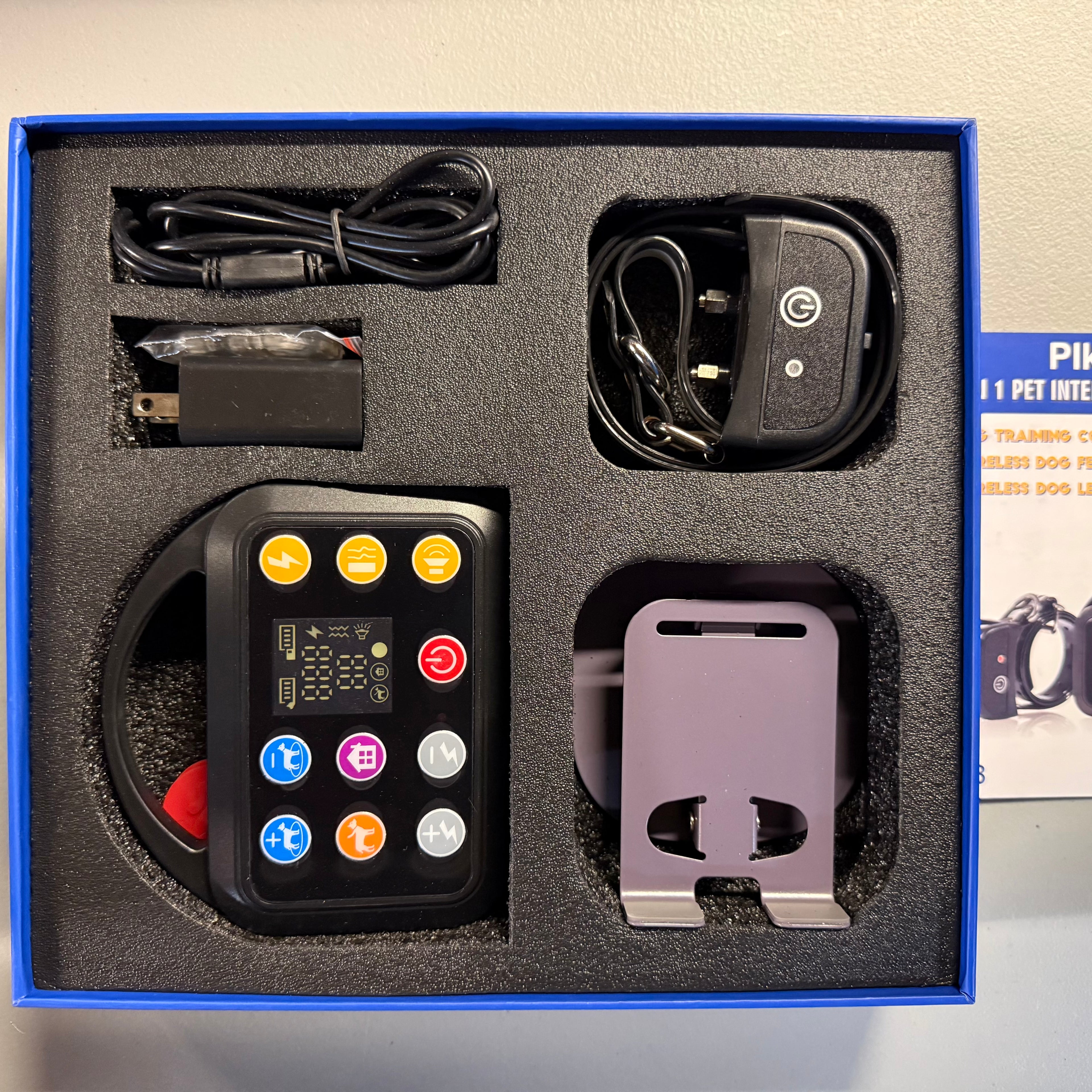 Plkm 3-in-1 Pet Intelligent System S38 - Dog Training Collar & Wireless Fence (Open Box, Like New)