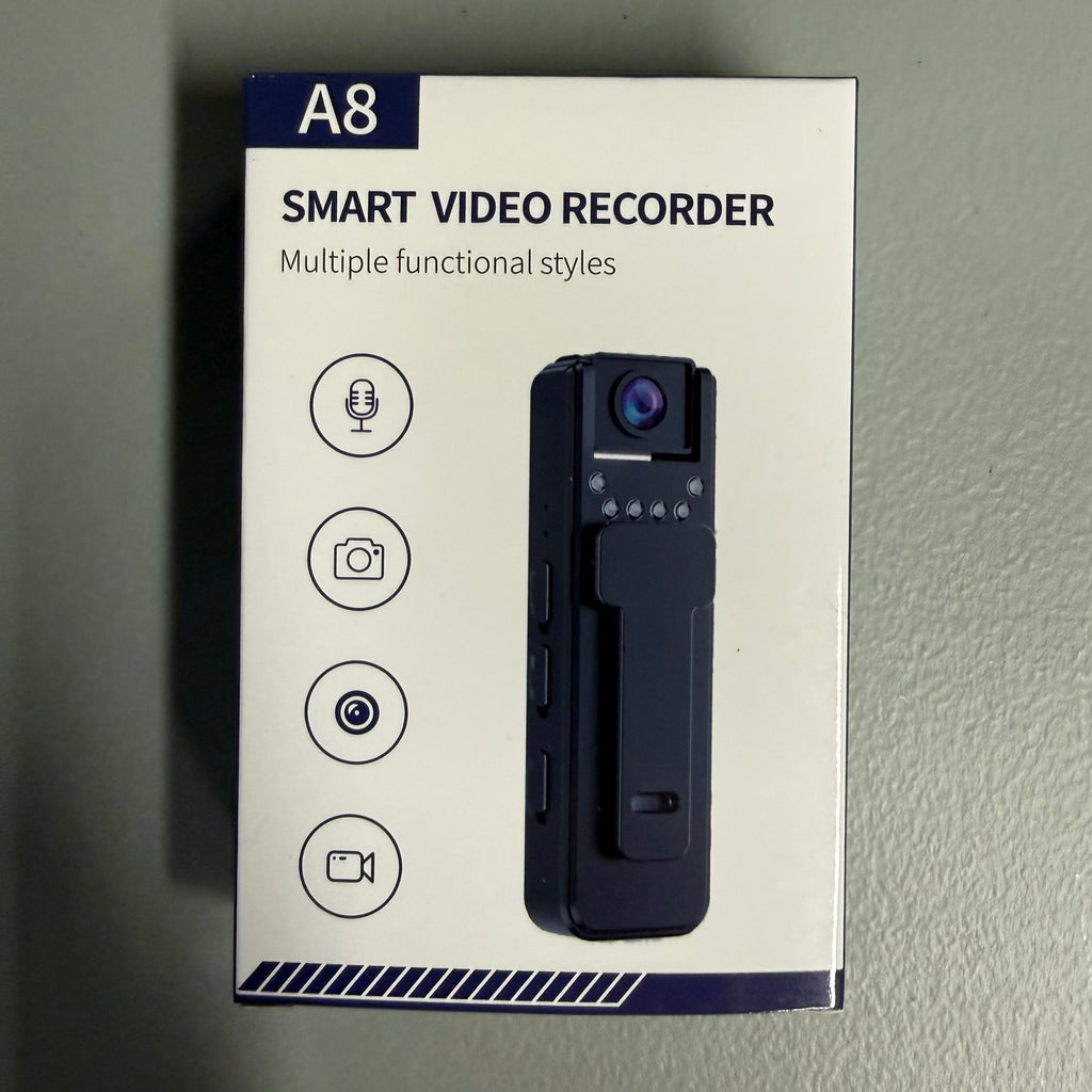 Mini Body Camera with Clip Design - Memory Expansion & LED Light (Open Box, Like New)
