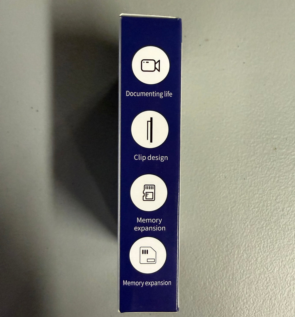 Mini Body Camera with Clip Design - Memory Expansion & LED Light (Open Box, Like New)