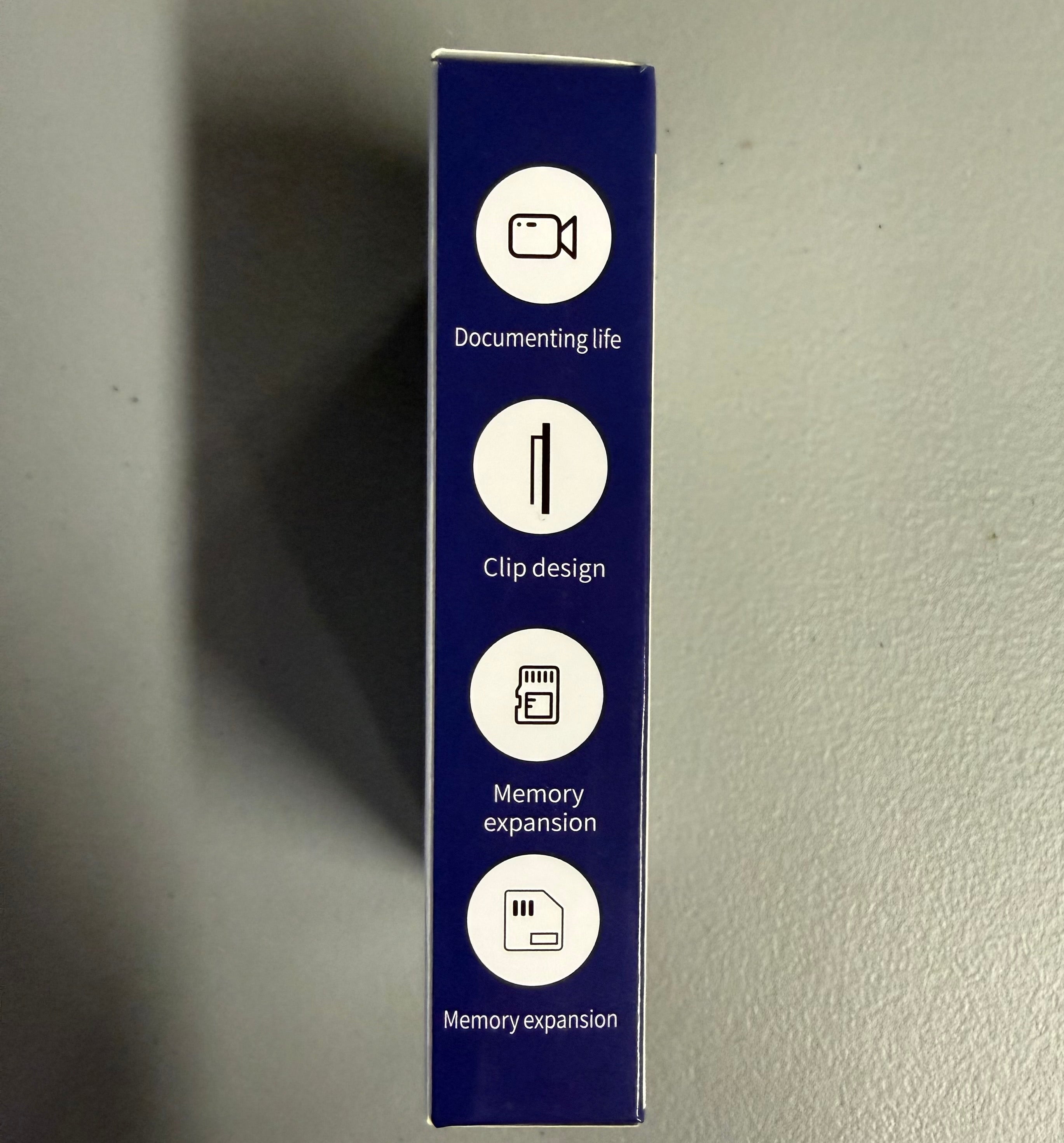 Mini Body Camera with Clip Design - Memory Expansion & LED Light (Open Box, Like New)