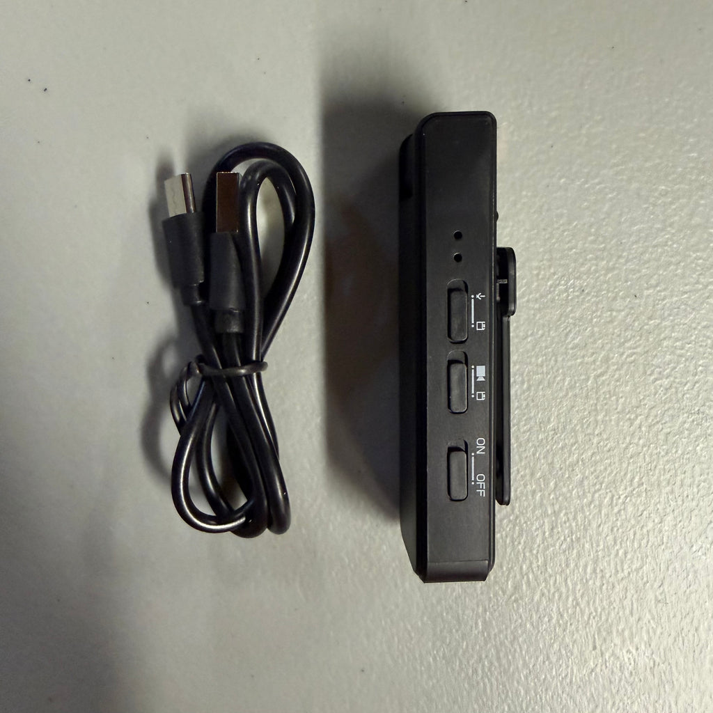 Mini Body Camera with Clip Design - Memory Expansion & LED Light (Open Box, Like New)