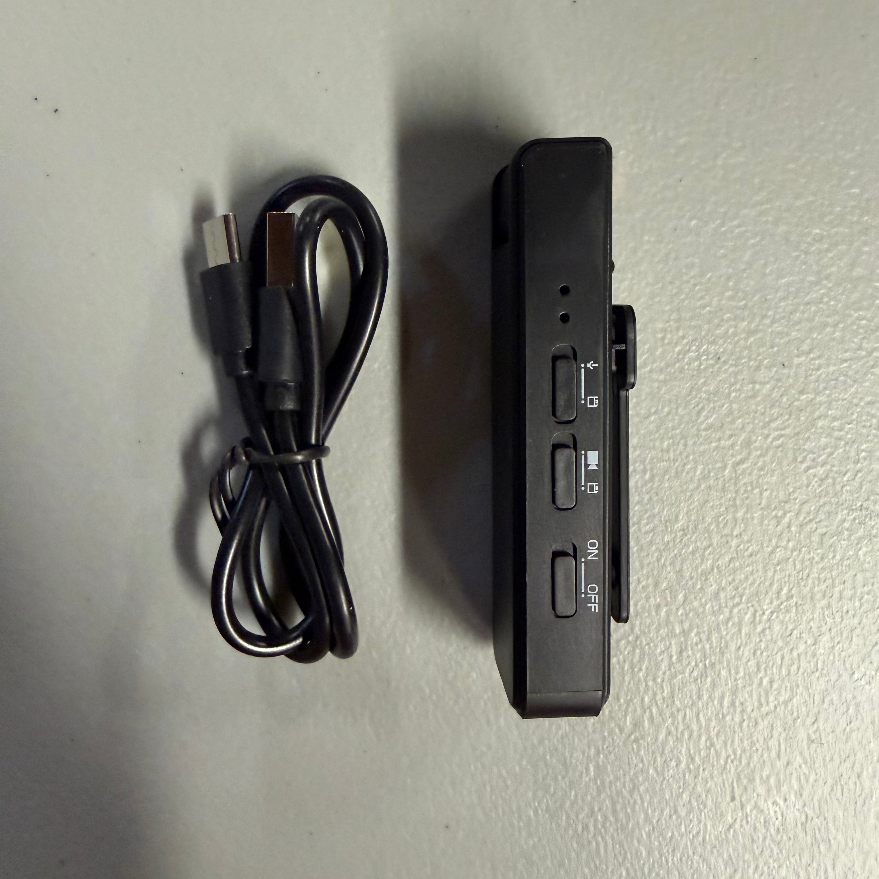 Mini Body Camera with Clip Design - Memory Expansion & LED Light (Open Box, Like New)