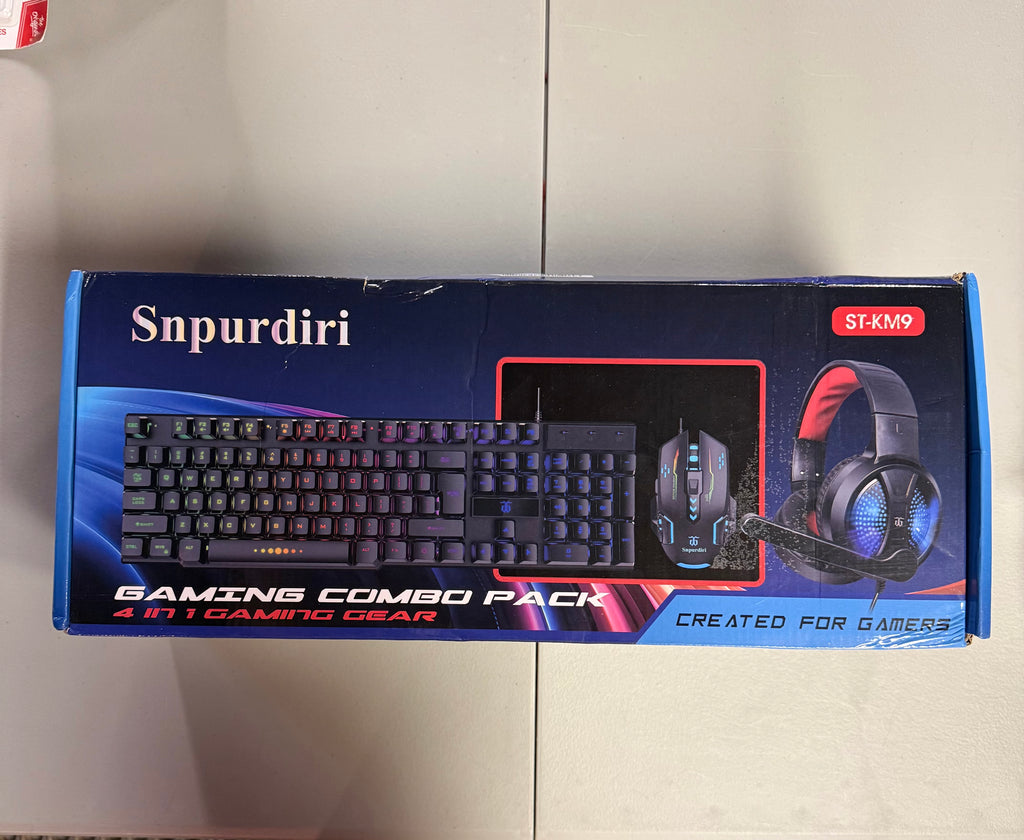 Gaming Combo 4-in-1 Set - RGB Keyboard, 6D Mouse, Headset & Mouse Pad (Open Box, Like New)