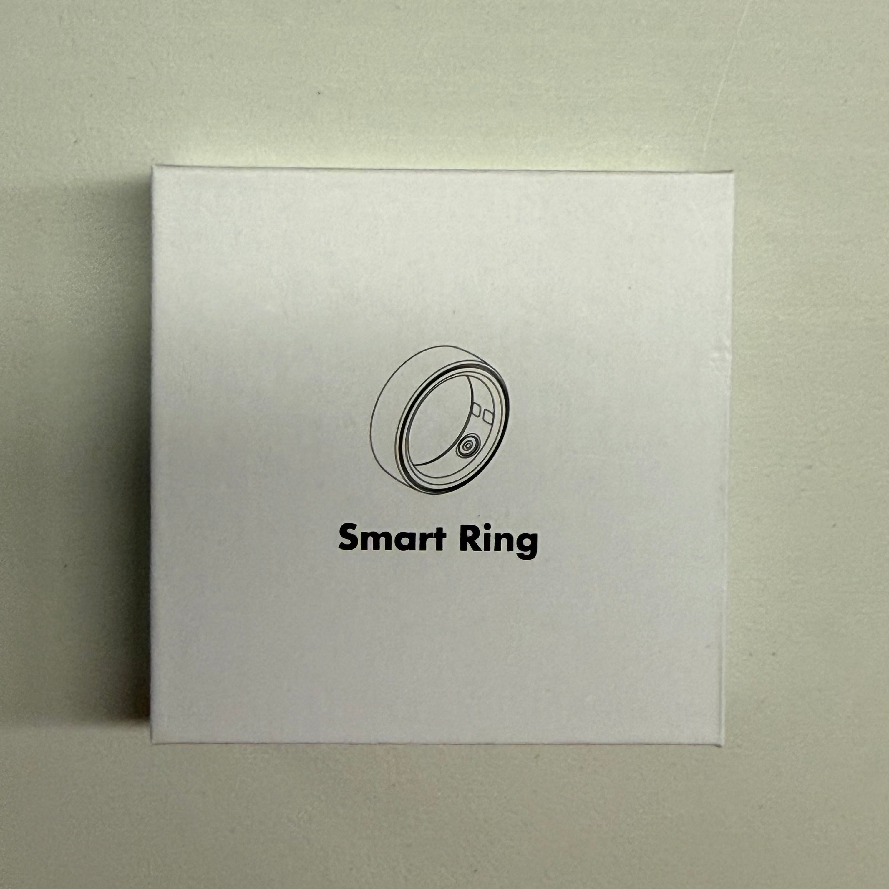 Smart Ring Size 9 Black - Health Tracking with Heart Rate & Blood Oxygen (Open Box, Like New)