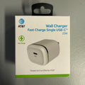 AT&T 20W Fast Charge Wall Charger - USB-C PD - Open Box Like New