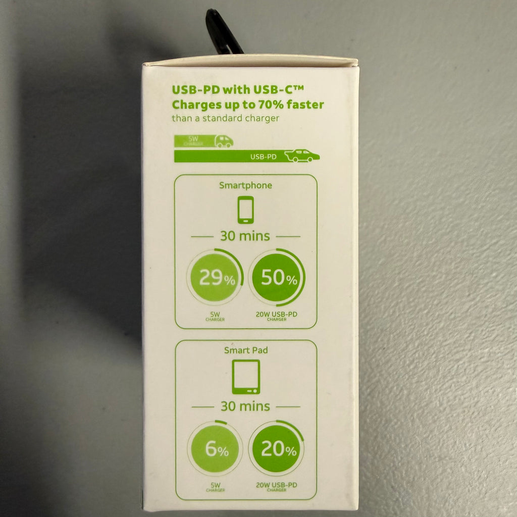 AT&T 20W Fast Charge Wall Charger - USB-C PD - Open Box Like New