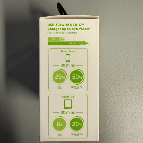 AT&T 20W Fast Charge Wall Charger - USB-C PD - Open Box Like New