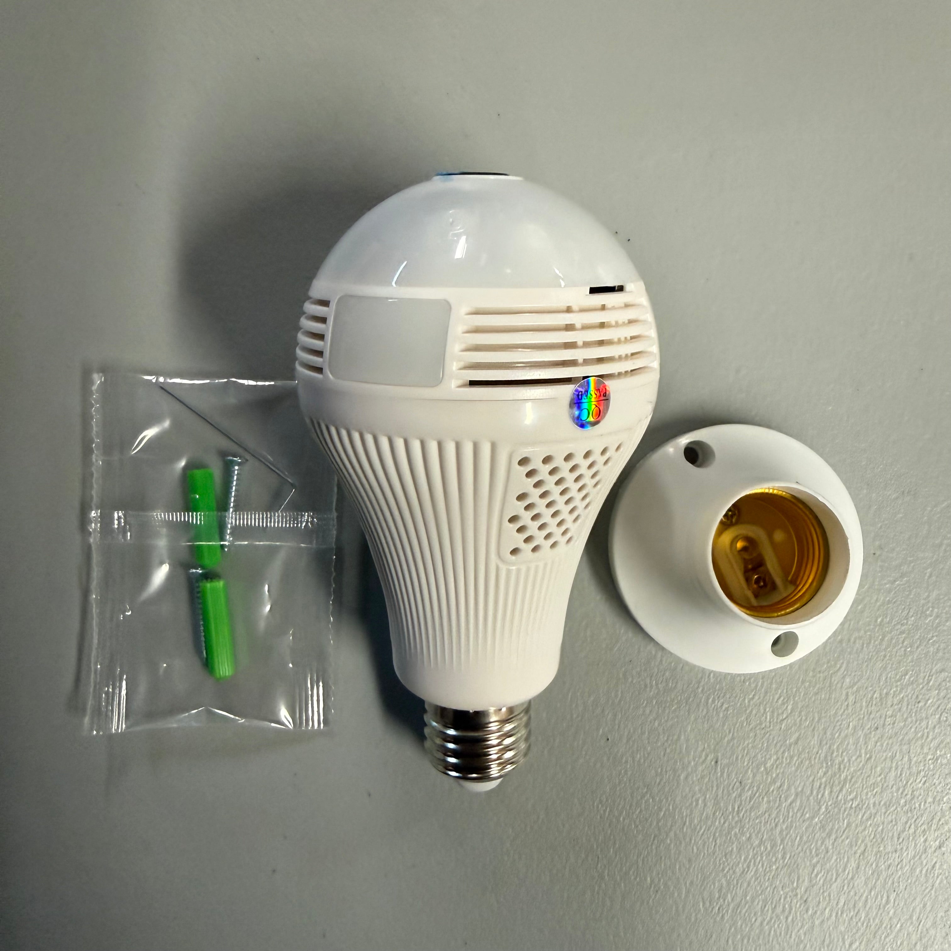 Wi-Fi Smart Camera Light Bulb 1080P - 2-in-1 Security Camera & LED Bulb - Open Box Like New