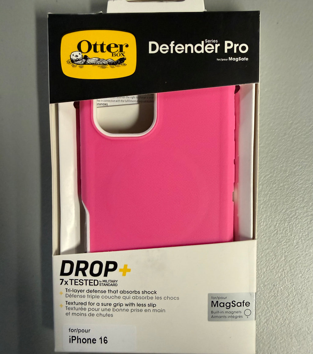OtterBox Defender Pro DROP+ Case for iPhone 16 with MagSafe - Pink - Open Box Like New