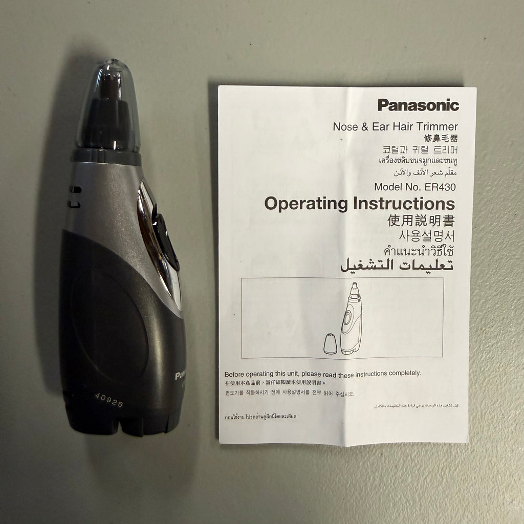 Panasonic ER430K Nose & Ear Hair Trimmer - Wet/Dry with Vacuum System - Open Box Like New