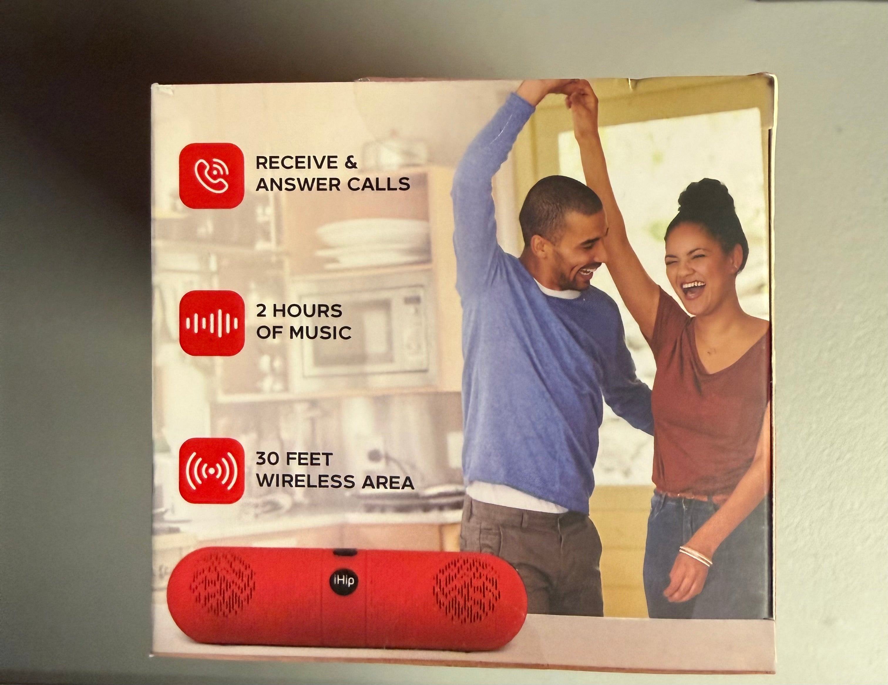 iHip Jambar Wireless Bluetooth Speaker - Portable with Radio & Hands-Free Calling - Open Box Like New