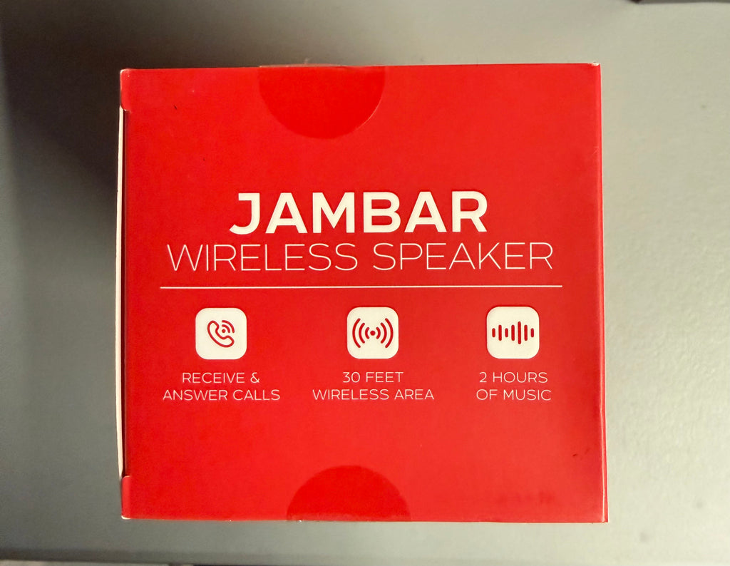 iHip Jambar Wireless Bluetooth Speaker - Portable with Radio & Hands-Free Calling - Open Box Like New