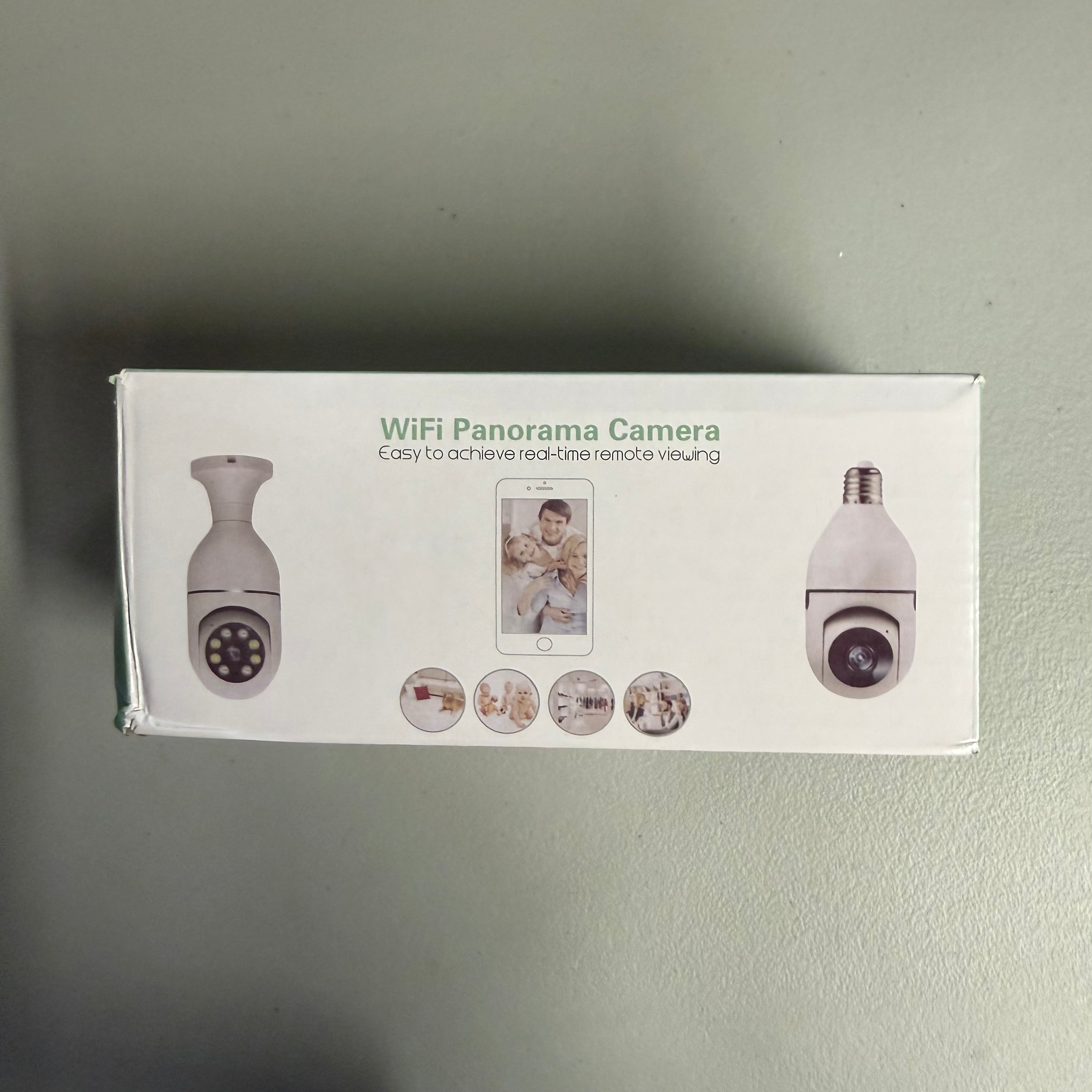 WiFi Panorama Camera Light Bulb X55 - 360° Security Camera with Night Vision - Open Box Like New