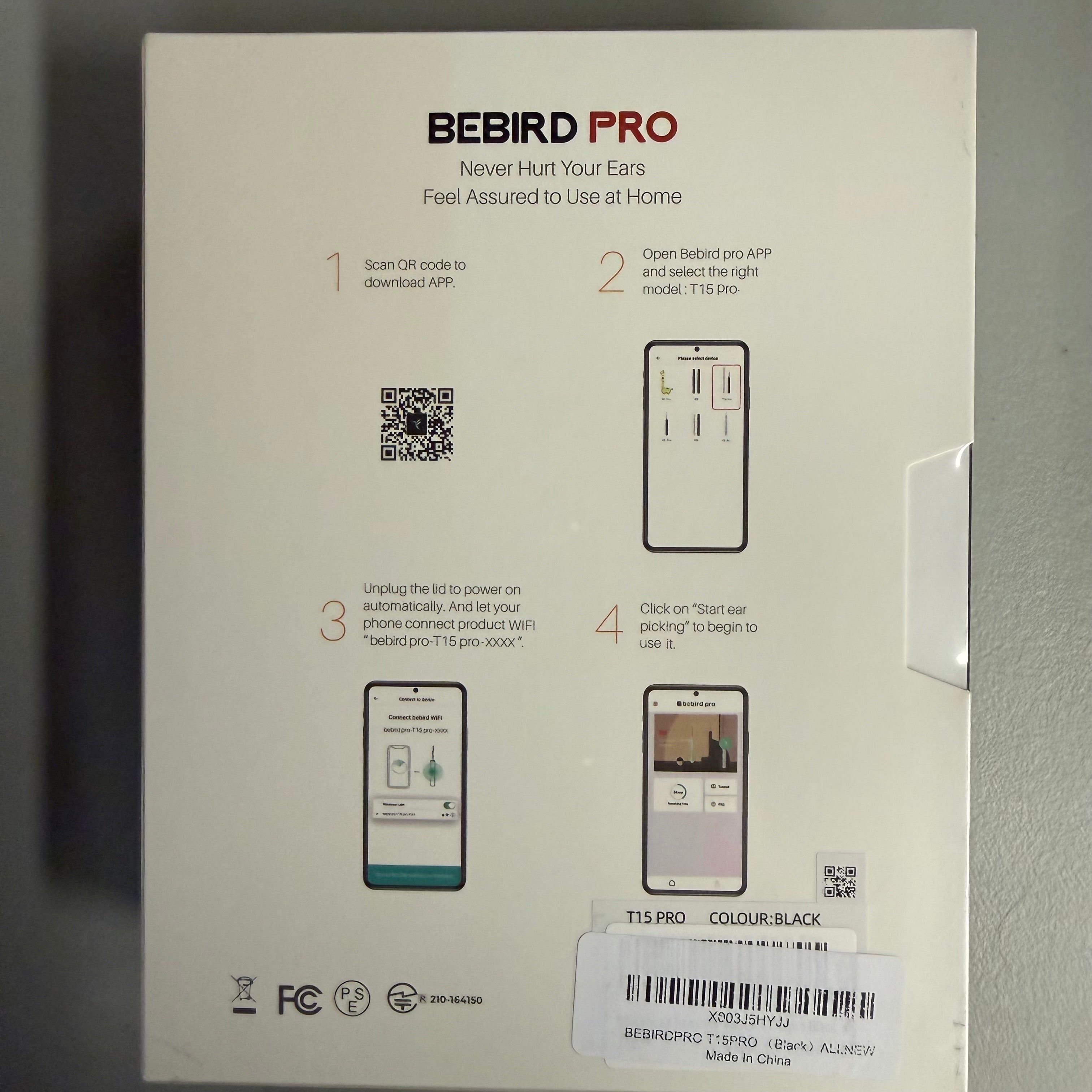 Bebird PRO T15 Visual Intelligent Earwax Removal Tool - WiFi Camera Ear Cleaner - Brand New Sealed